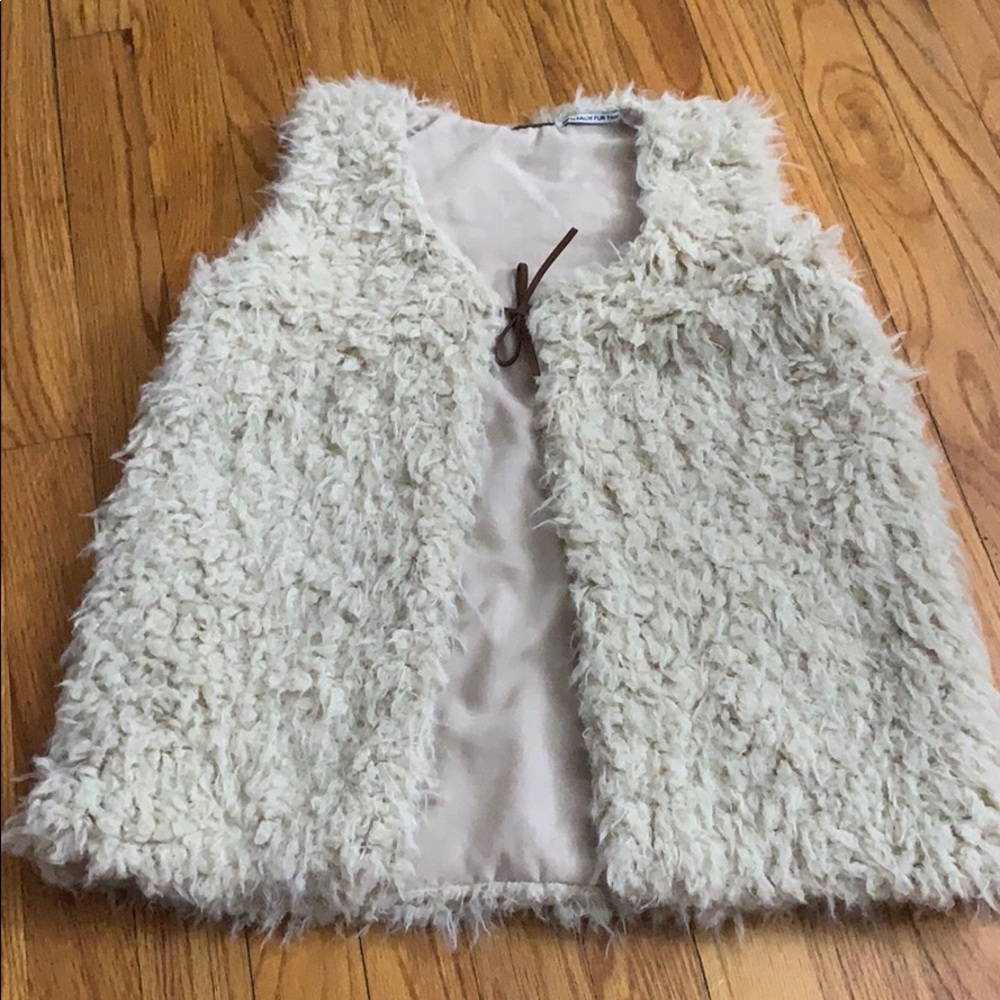 Tan FAUX FUR Vest